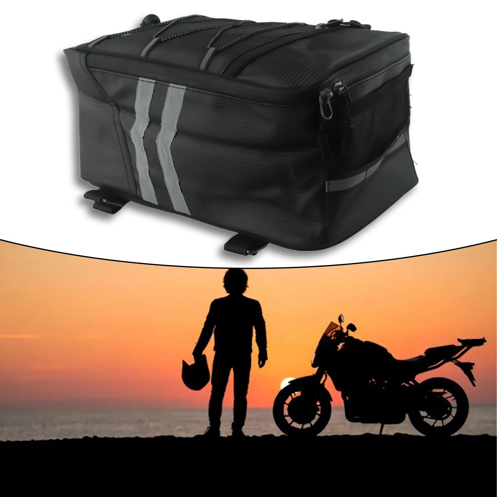 Motorcycle 8L Rear Carrier Bag - Panniers Waterproof Rear 评论和价格