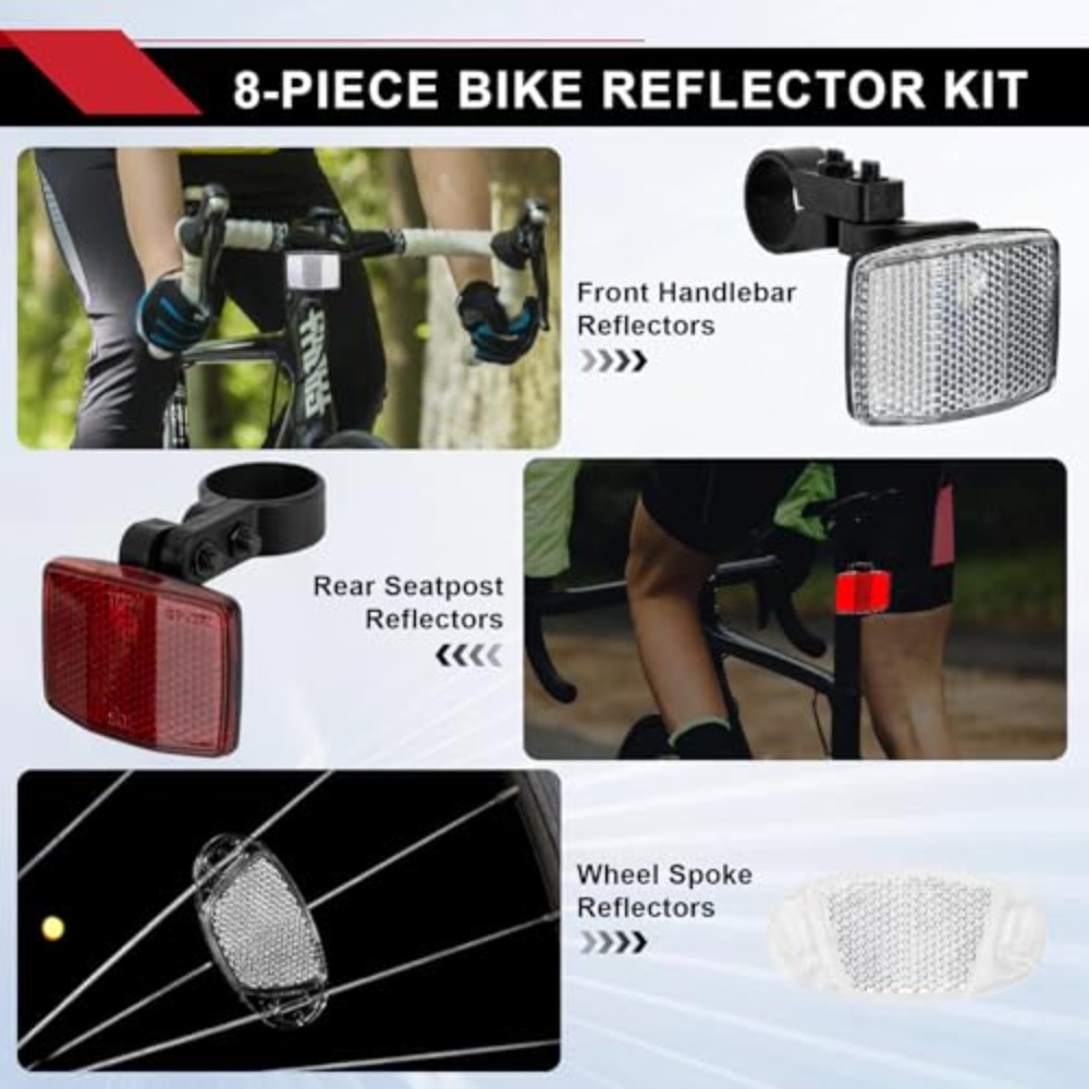 8PCS Bike Reflector Kit Night  - Spoke Reflector Set 评论和价格