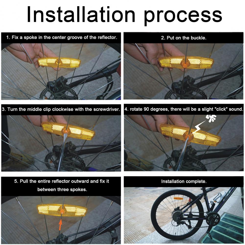 Bicycle Warning Reflector Bike - Spoke Reflector Set 评论和价格