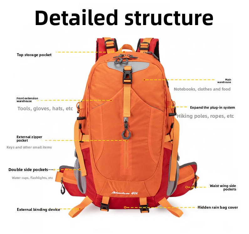 40L Waterproof Hiking Backpack - Cycling Commuter Backpack 评论和价格
