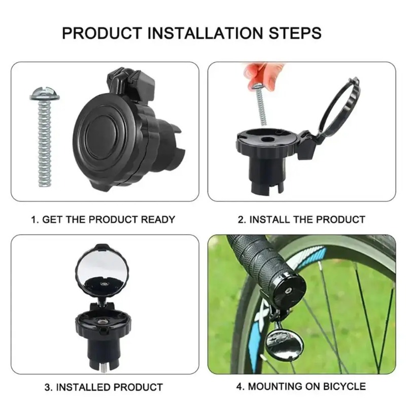 Bicycle Rearview Mirror Handle - Mirror Handlebar Convex 评论和价格