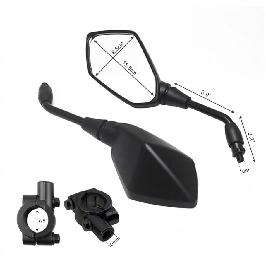 2Pcs Universal Motorcycle Conv - Mirror Handlebar Convex 评论和价格